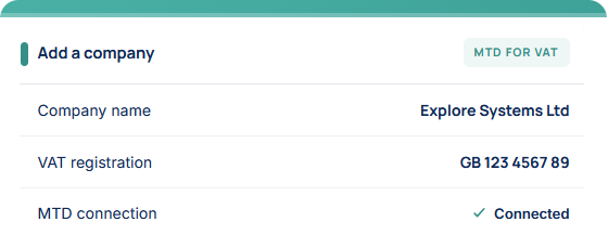Add a company — connect your business to MTD for VAT in Swift VAT Pro