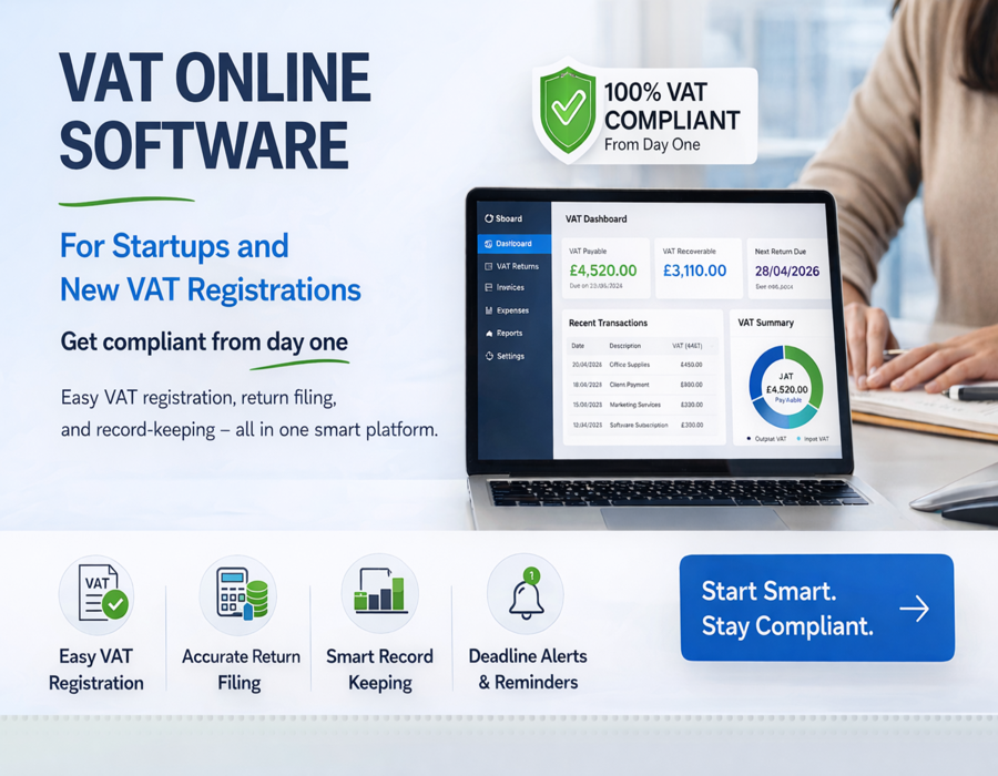 VAT online software for new VAT registrations